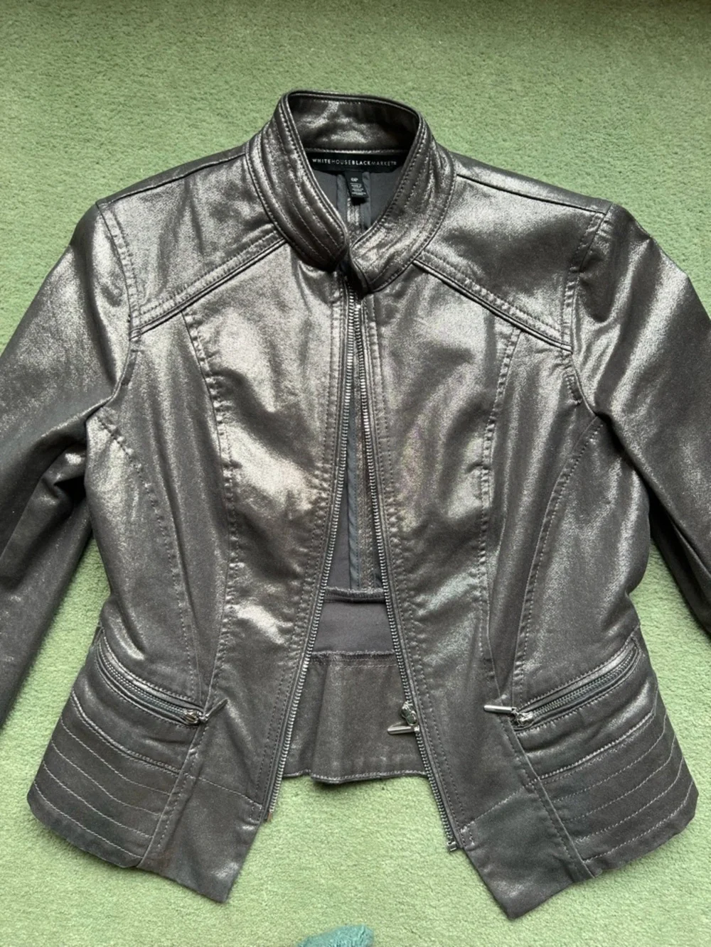 White House Black Market Petite Metallic Jacket